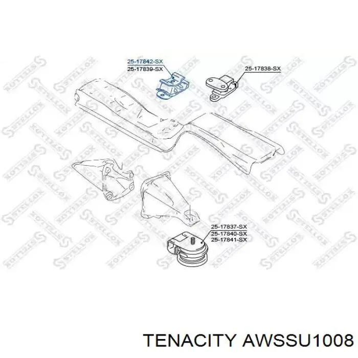 AWSSU1008 Tenacity soporte de motor trasero