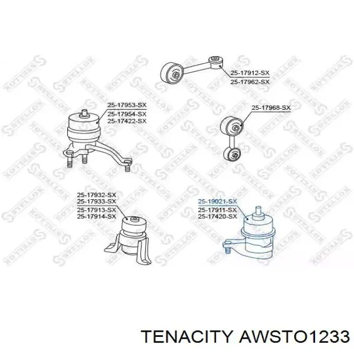 AWSTO1233 Tenacity soporte motor izquierdo