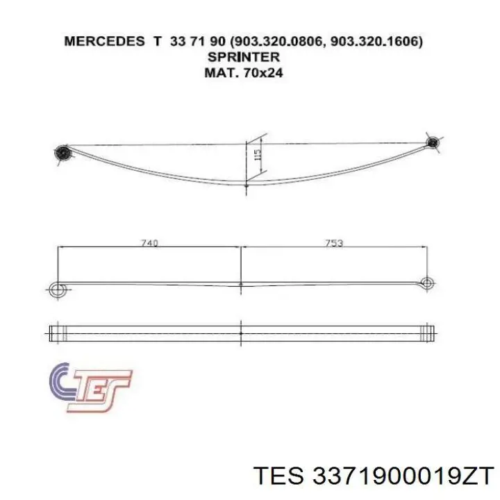 3371900019ZT TES ballesta trasera