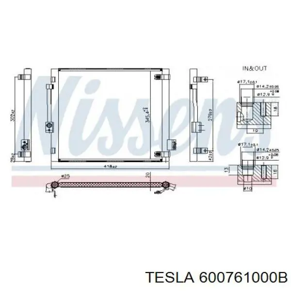  Condensador aire acondicionado para Tesla Model S 5YJS