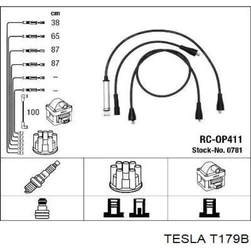 T179B Tesla juego de cables de encendido