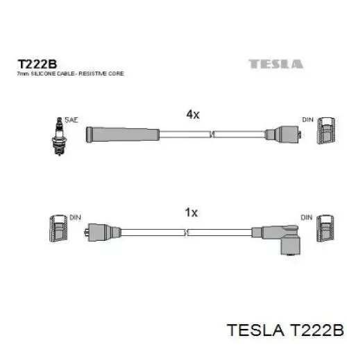  Juego de cables de encendido para Lancia Prisma 831AB0