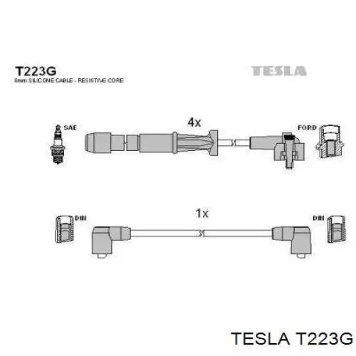 T223G Tesla juego de cables de encendido