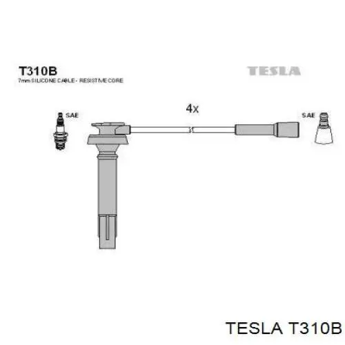 T310B Tesla juego de cables de encendido