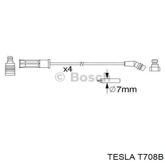 T708B Tesla juego de cables de encendido