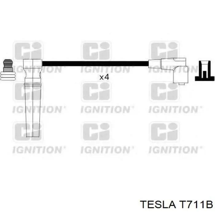 T711B Tesla juego de cables de encendido