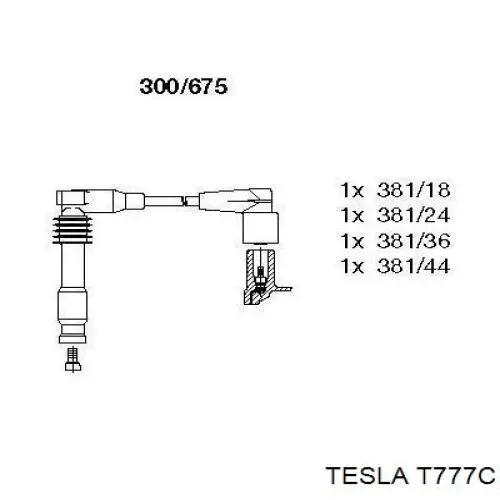 T777C Tesla juego de cables de encendido