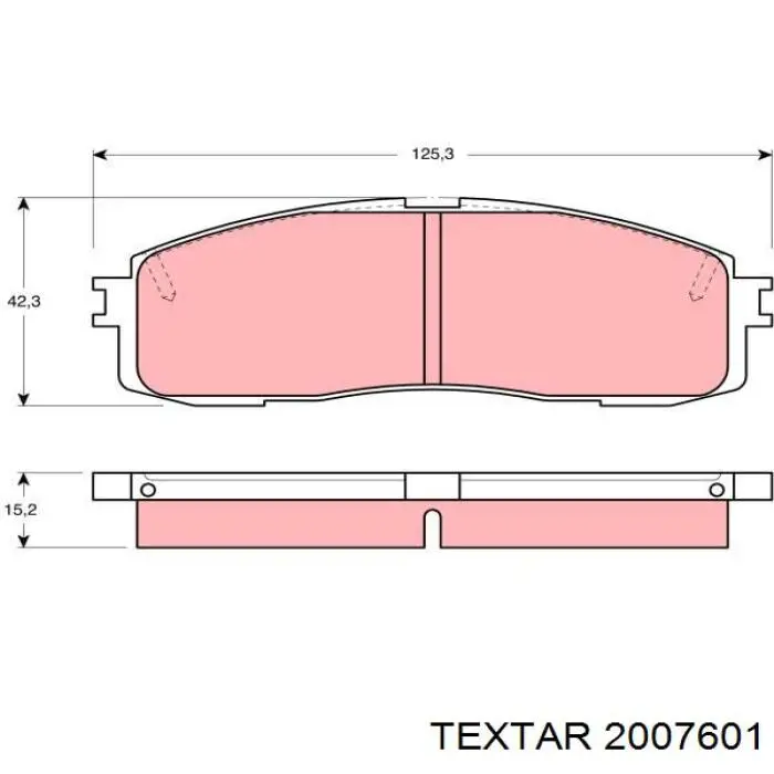 2007601 Textar pastillas de freno traseras