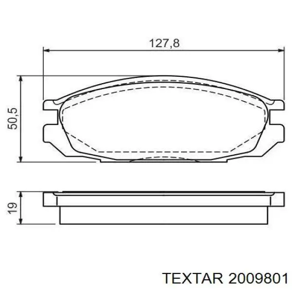 2009801 Textar pastillas de freno traseras