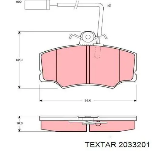 2033201 Textar pastillas de freno delanteras