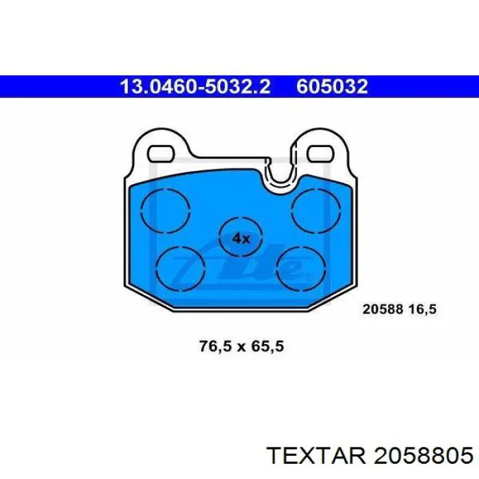 2058805 Textar pastillas de freno delanteras