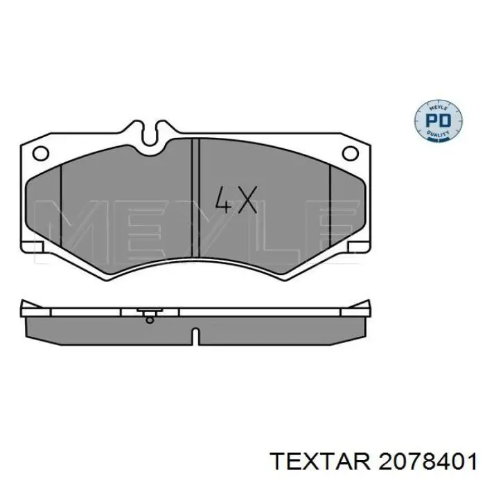 2078401 Textar pastillas de freno delanteras