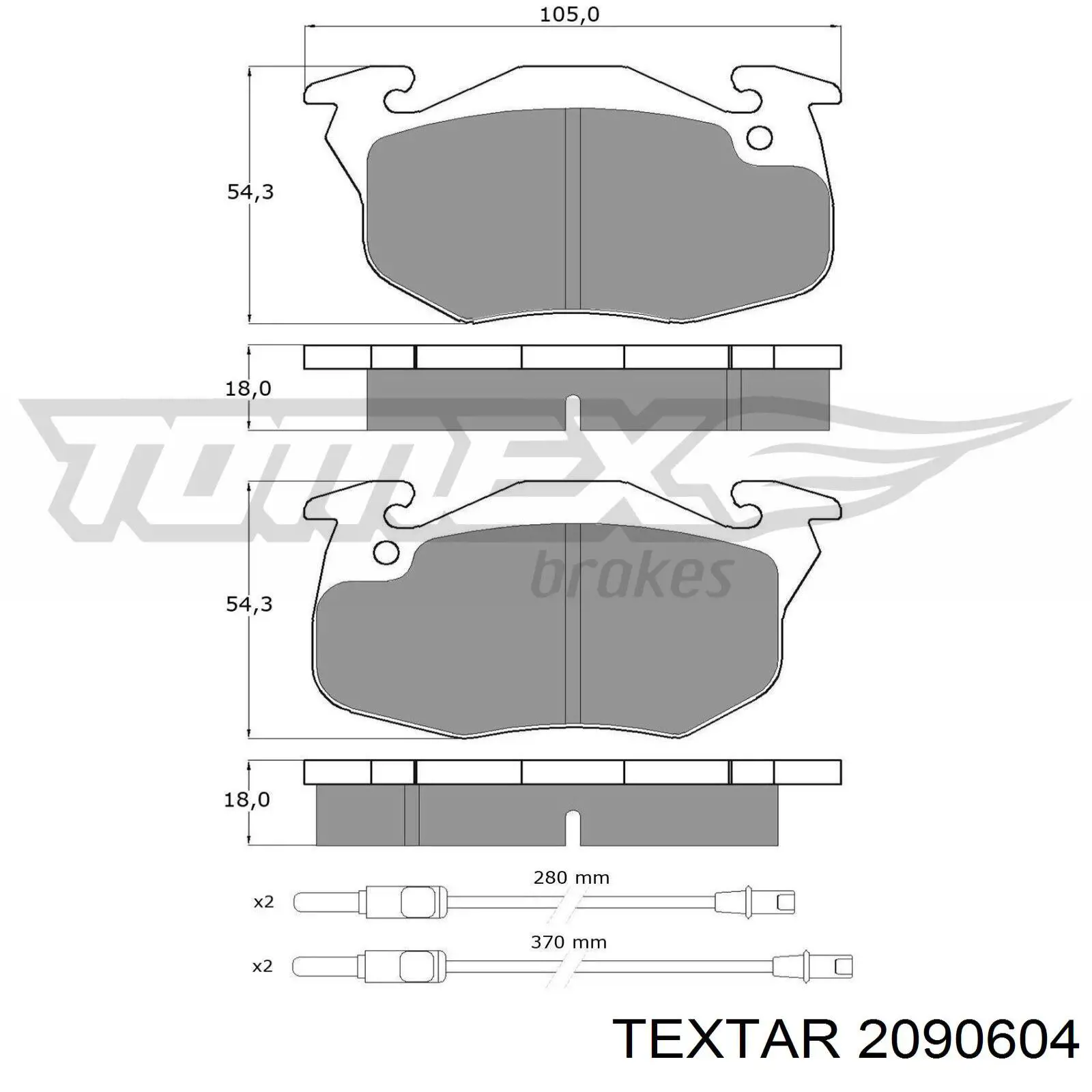 2090604 Textar pastillas de freno delanteras