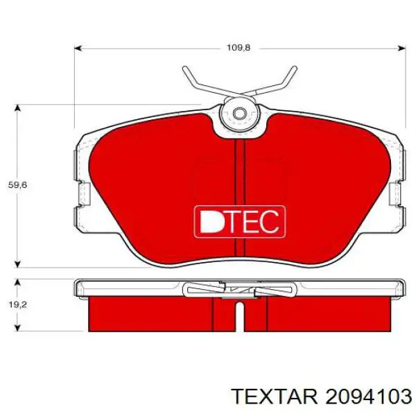 2094103 Textar pastillas de freno delanteras