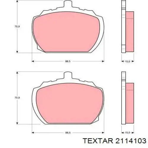 2114103 Textar pastillas de freno delanteras