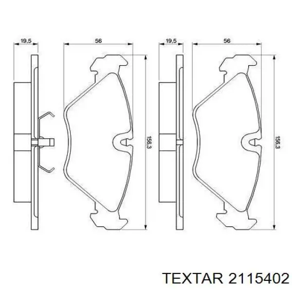 2115402 Textar pastillas de freno delanteras