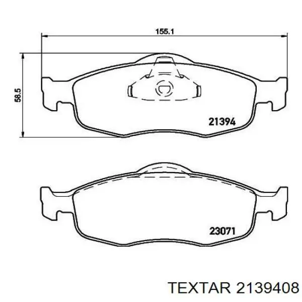 2139408 Textar pastillas de freno delanteras