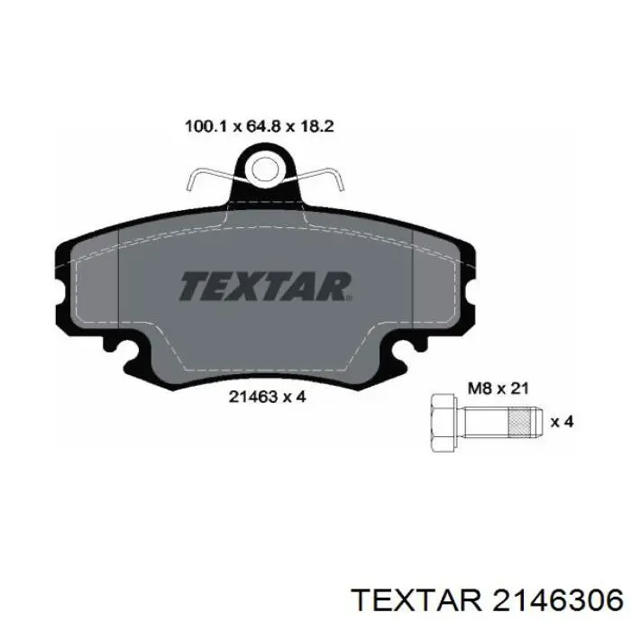 2146306 Textar pastillas de freno delanteras