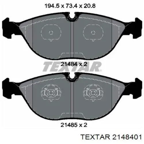 2148401 Textar pastillas de freno delanteras