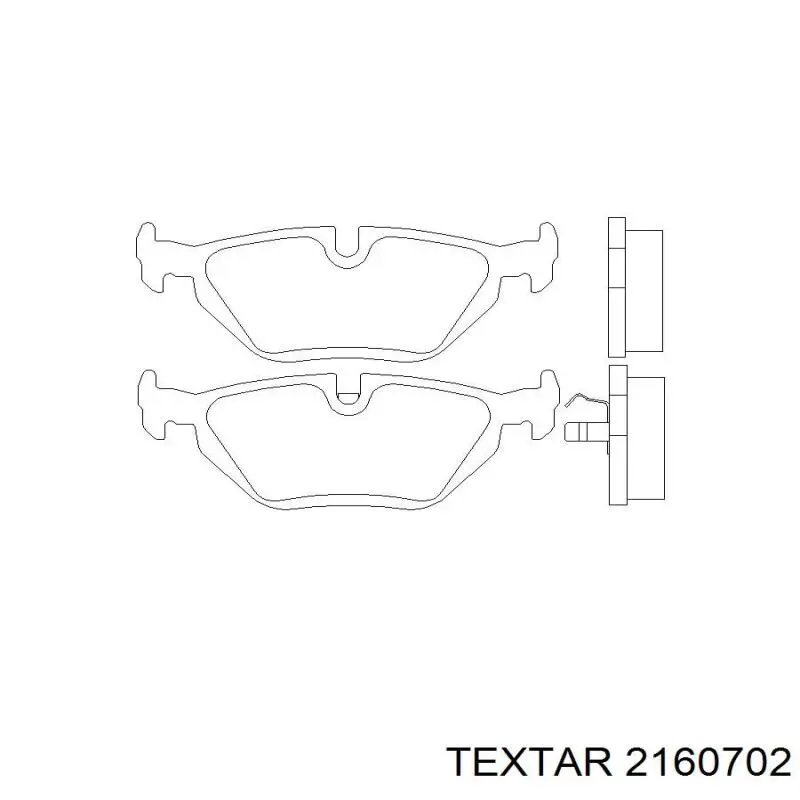 2160702 Textar pastillas de freno traseras