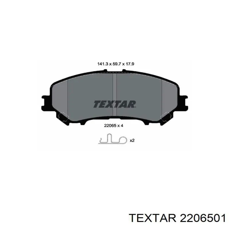 2206501 Textar pastillas de freno delanteras