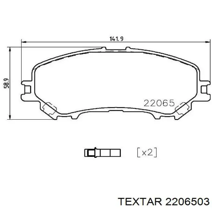 2206503 Textar pastillas de freno delanteras