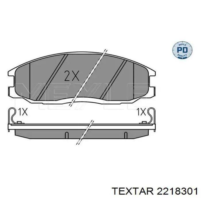 2218301 Textar pastillas de freno delanteras