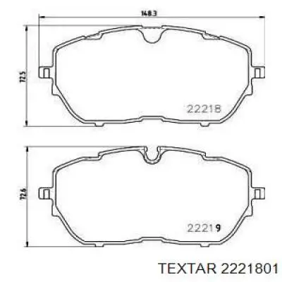 2221801 Textar pastillas de freno delanteras