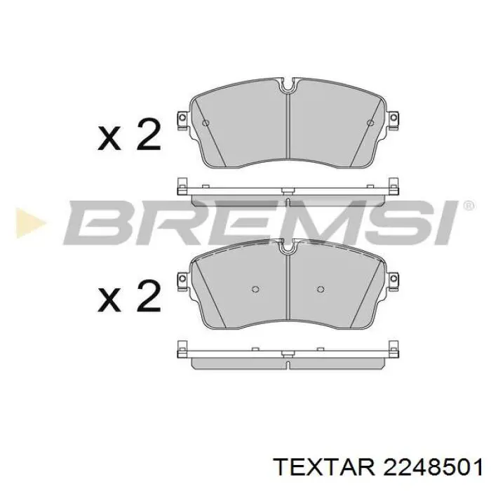 2248501 Textar pastillas de freno delanteras