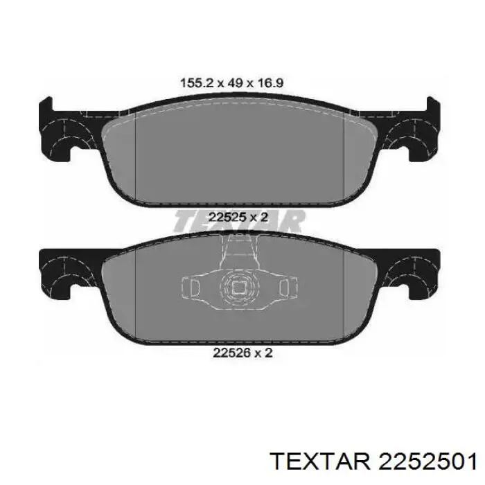 2252501 Textar pastillas de freno delanteras