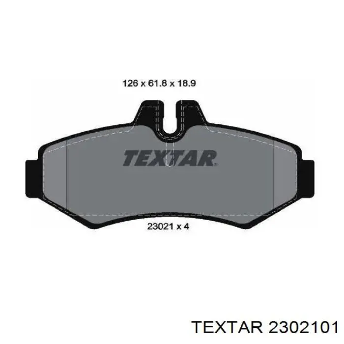 2302101 Textar pastillas de freno traseras