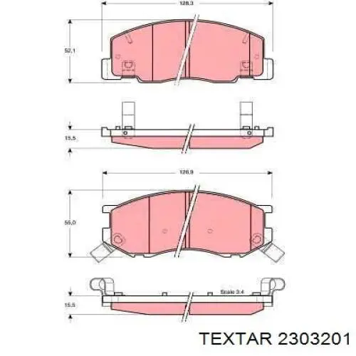 2303201 Textar pastillas de freno delanteras