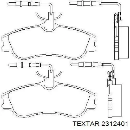 2312401 Textar pastillas de freno delanteras