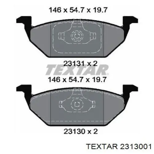 2313001 Textar pastillas de freno delanteras