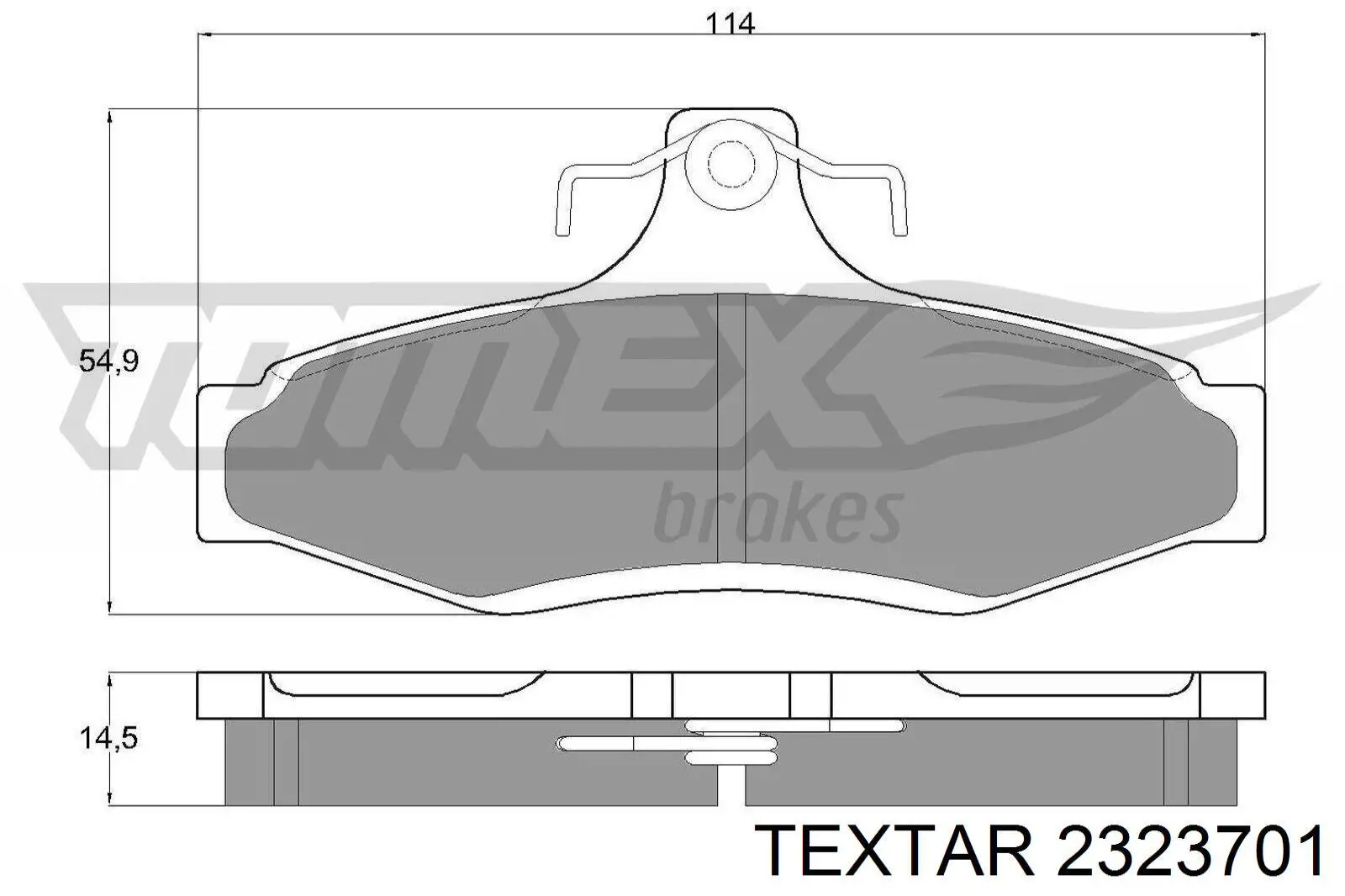 2323701 Textar pastillas de freno traseras