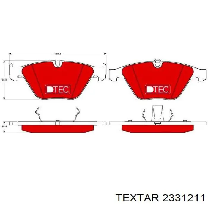 2331211 Textar pastillas de freno delanteras