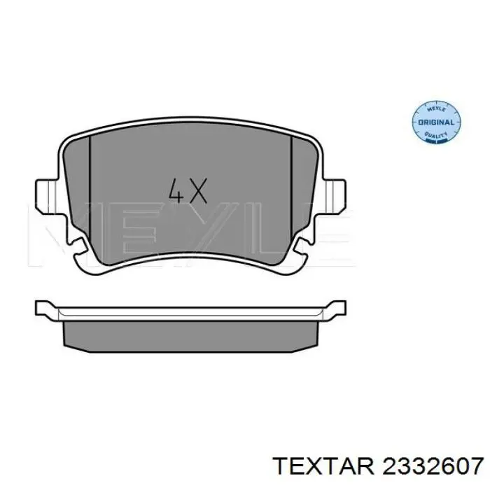 2332607 Textar pastillas de freno traseras