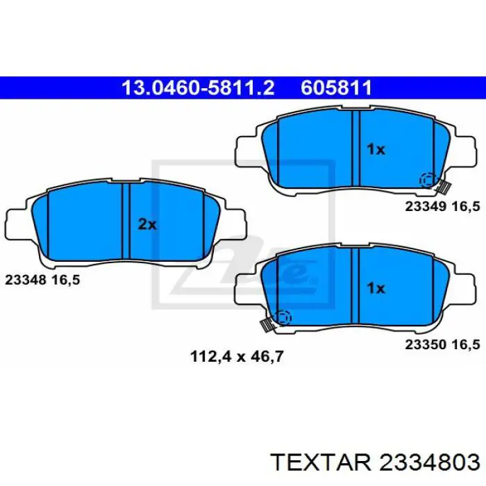 2334803 Textar pastillas de freno delanteras