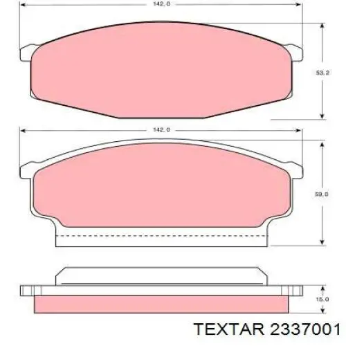 2337001 Textar pastillas de freno delanteras