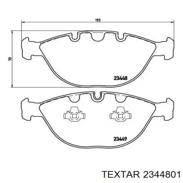 2344801 Textar pastillas de freno delanteras