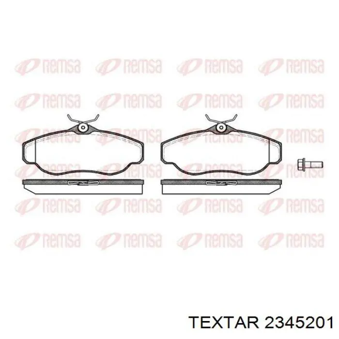 2345201 Textar pastillas de freno delanteras