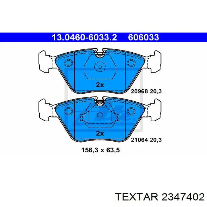 2347402 Textar pastillas de freno delanteras