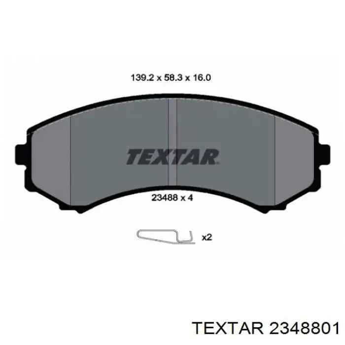 2348801 Textar pastillas de freno delanteras