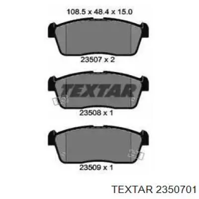 2350701 Textar pastillas de freno delanteras