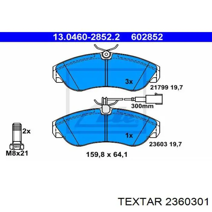 2360301 Textar pastillas de freno delanteras