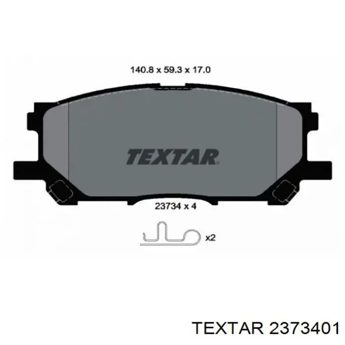 2373401 Textar pastillas de freno delanteras