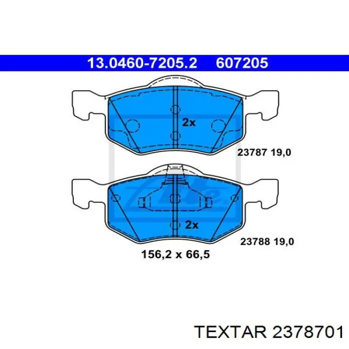 2378701 Textar pastillas de freno delanteras