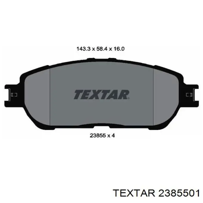 2385501 Textar pastillas de freno delanteras