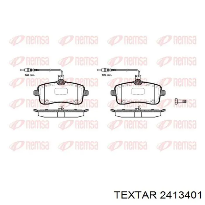 2413401 Textar pastillas de freno delanteras