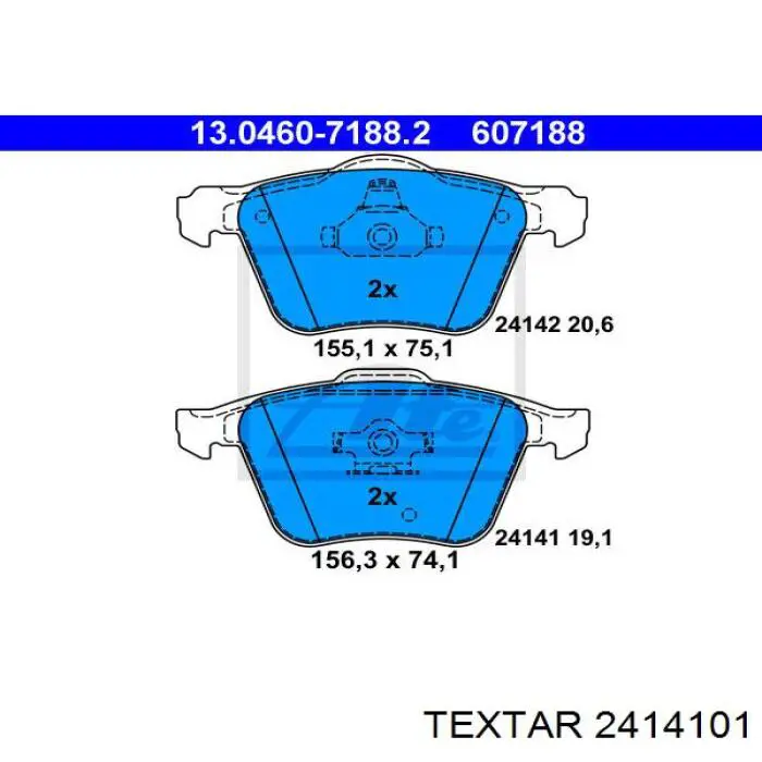 2414101 Textar pastillas de freno delanteras